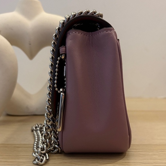 Coach Lavender Crossbody Bag with Silver Accents EUC - Picture 7 of 14